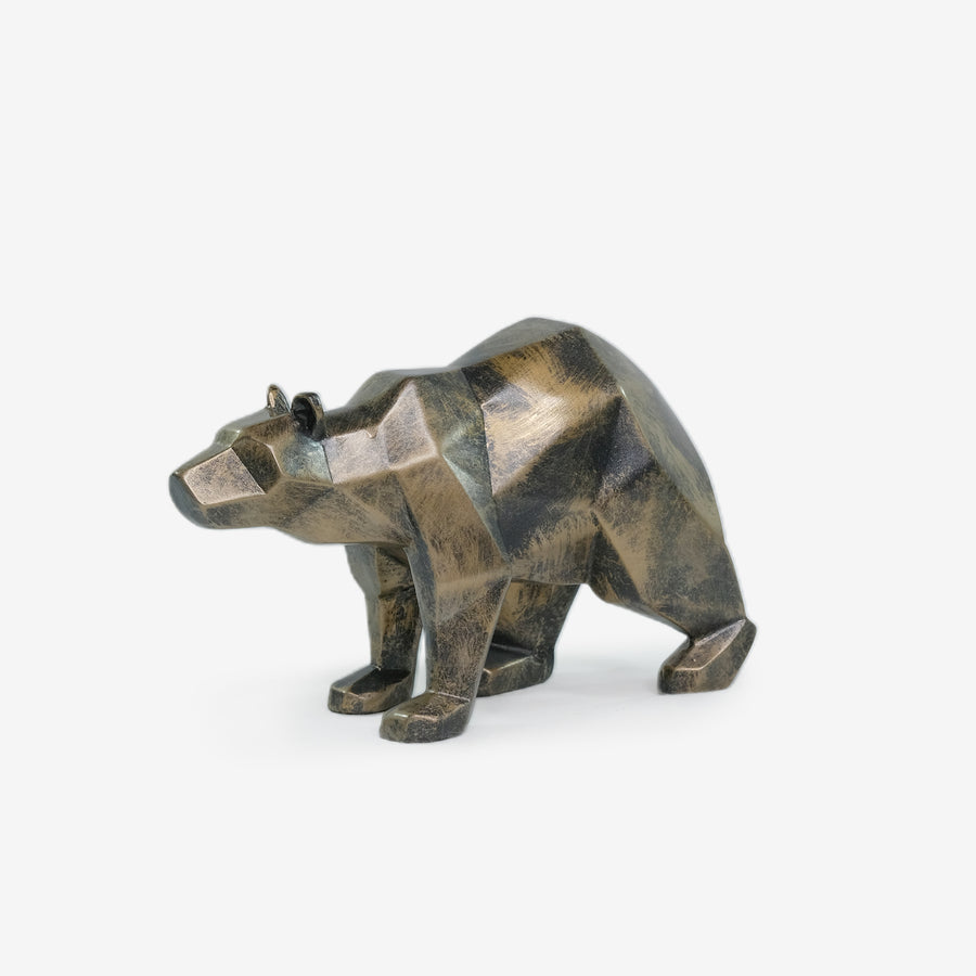 Californian Bear figurine Black and Gold