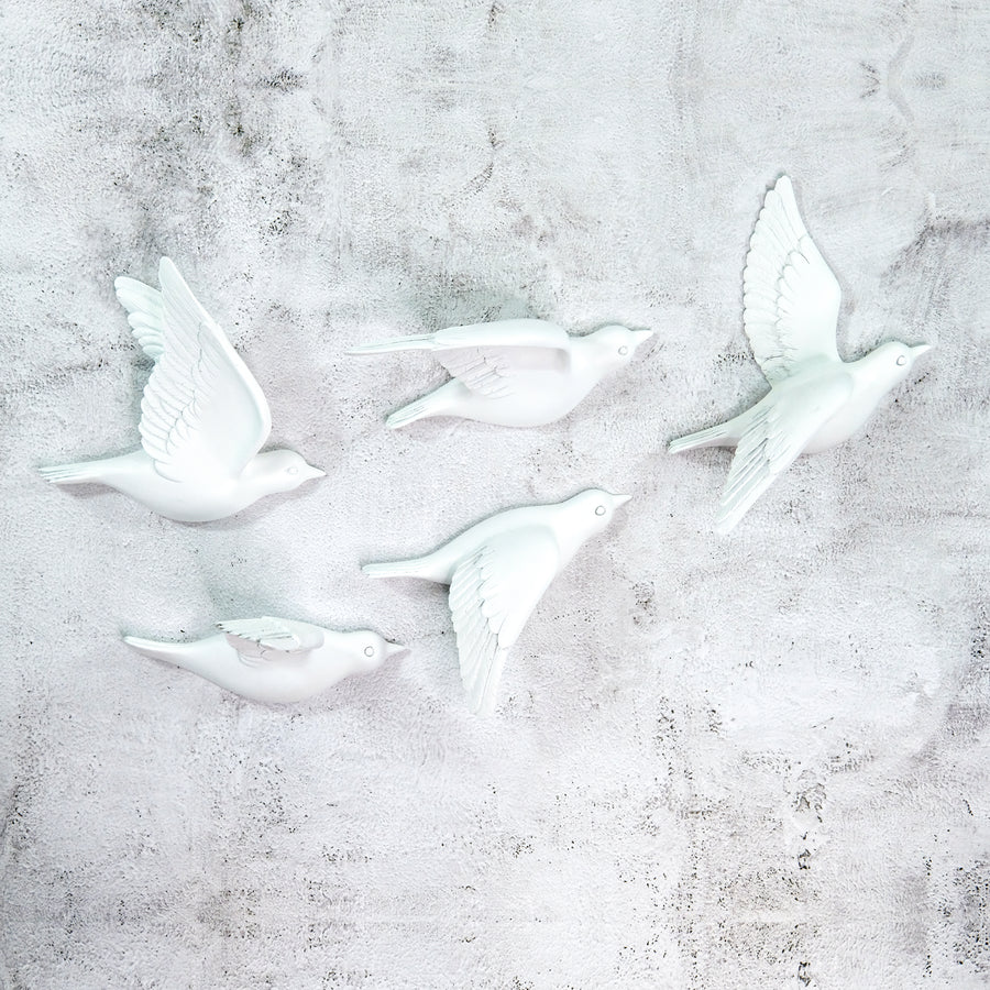 Morning Birds Wall Decor in White