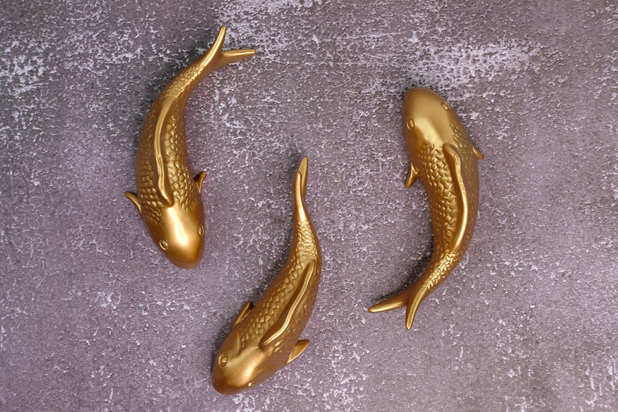 Ocean Fish set Wall Decor in Gold