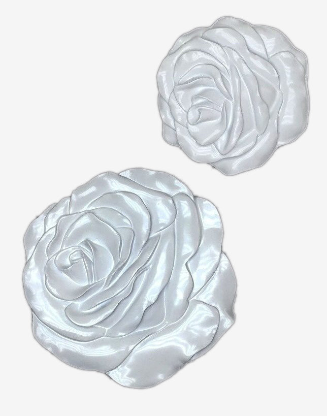 Shine flowers Wall Decor in White