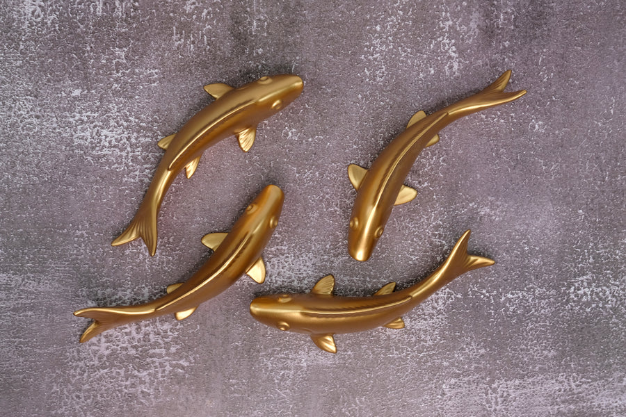 Smooth Fish set Wall Decor in Gold