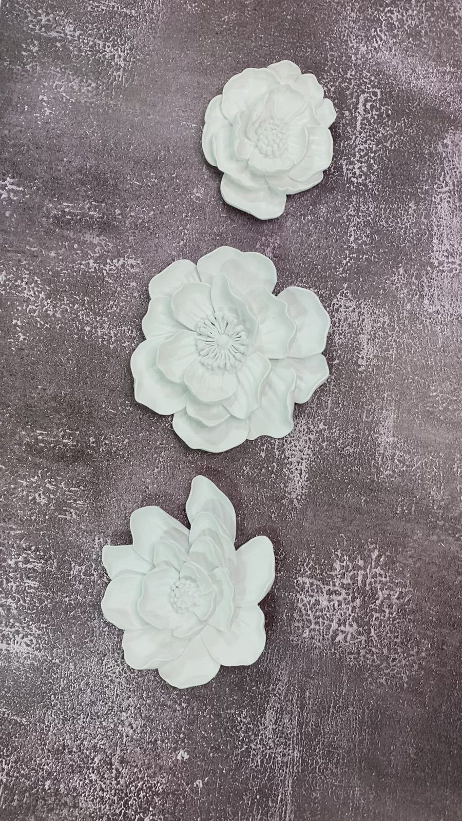 Peony Flowers Wall Decor in White