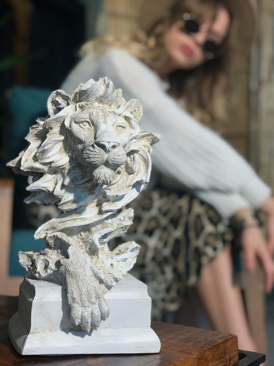 The Fire Lion Sculpture in Black & Gold ( + more colors)