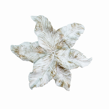 Fantasy Flower Wall Decor in White and Gold 