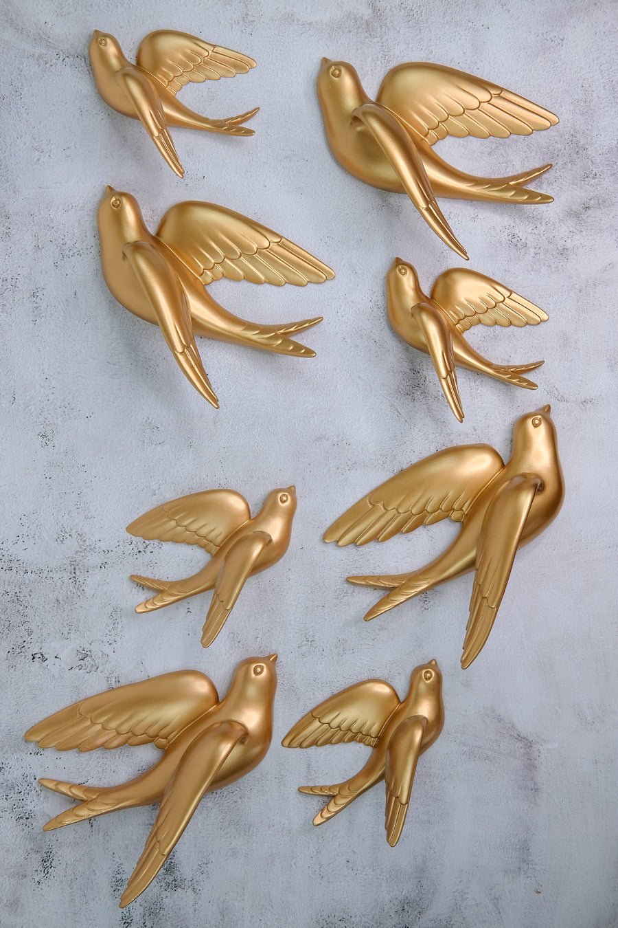 Swallows Wall Decor in Gold