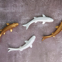 Smooth Fish set Wall Decor in white and Gold