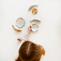 Smooth Fish set Wall Decor in white and Gold