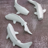 Smooth Fish set Wall Decor in White