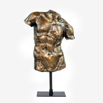 sculpture Torso of an athlete Apollo in Black and Gold