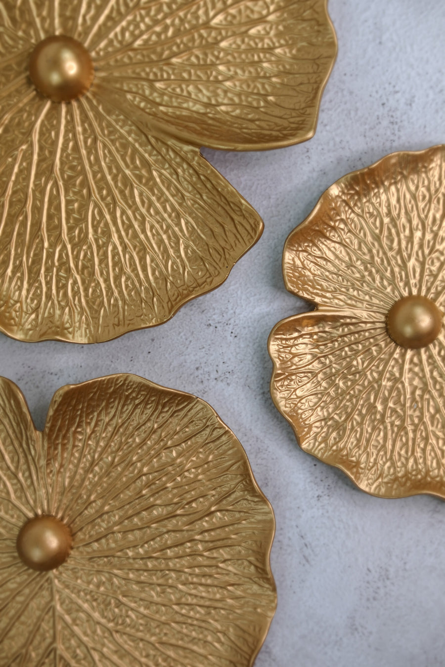 Water Lily Wall Decor in Gold 