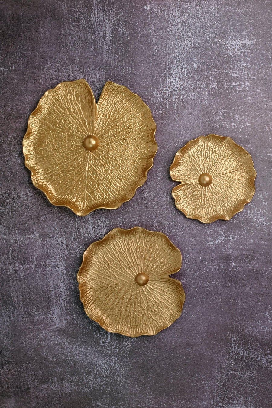 Water Lily Wall Decor in Gold 