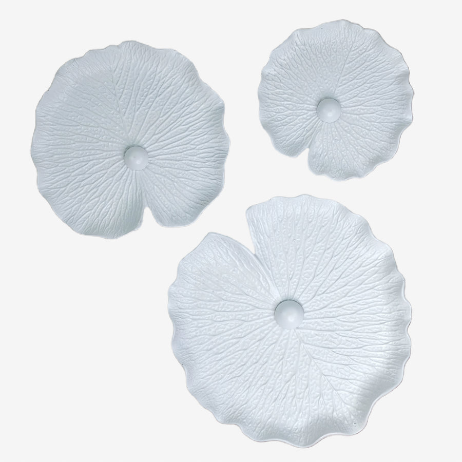 Water Lily Wall Decor in White