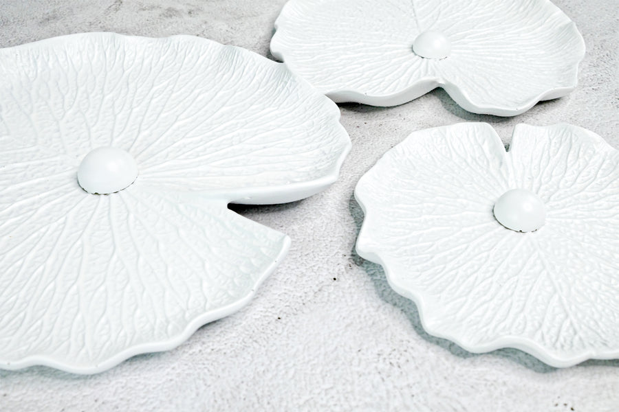 Water Lily Wall Decor in White