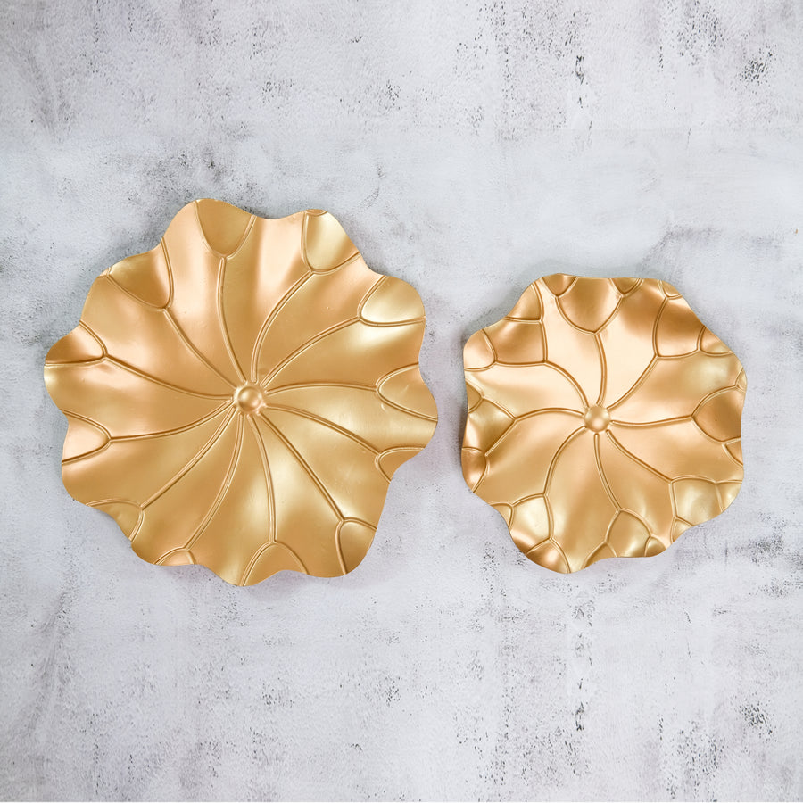 Water Leaves Wall Decor in Gold